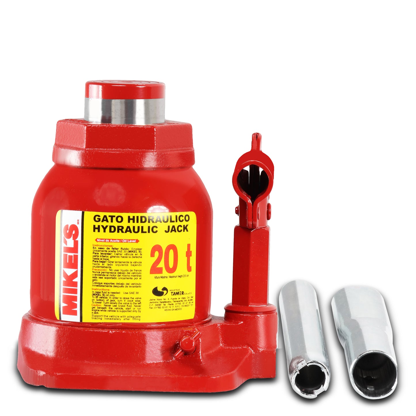 Gato hidraulico de botella (20 ton, Chaparro)