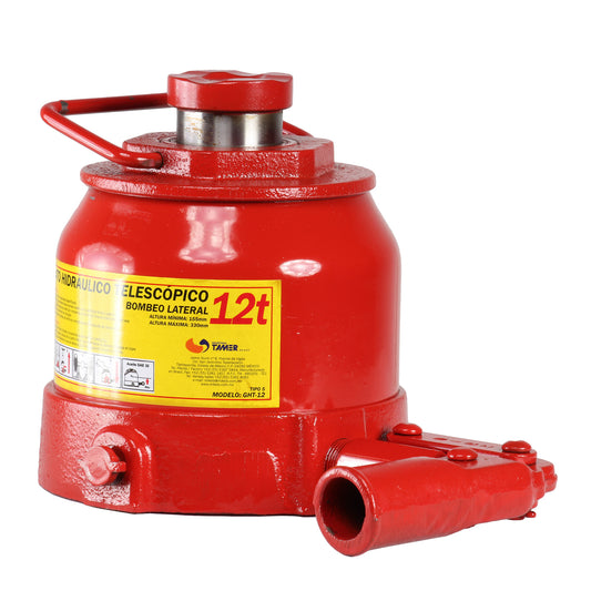 Gato hidraulico telescopico de botella (12 ton) Bombeo lateral