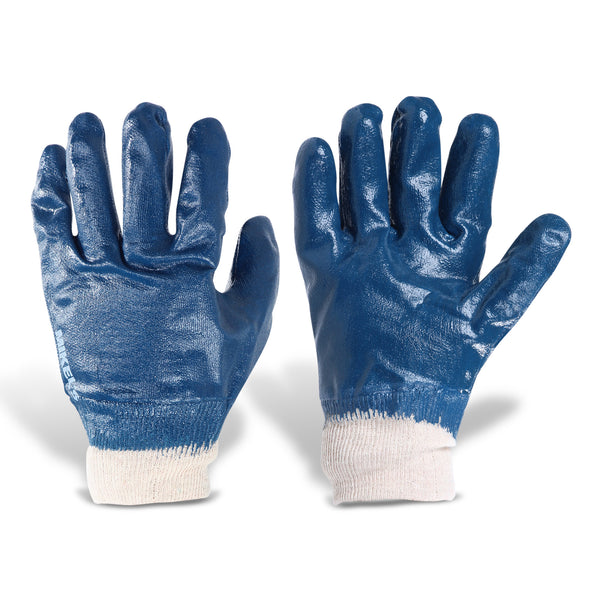 Guantes para trabajo de nitrilo con forro de algodon