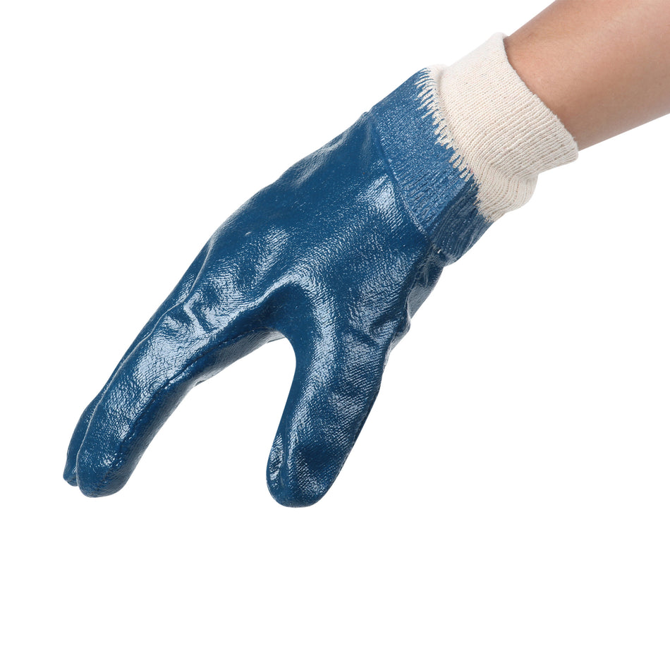 Guantes para trabajo de nitrilo con forro de algodon