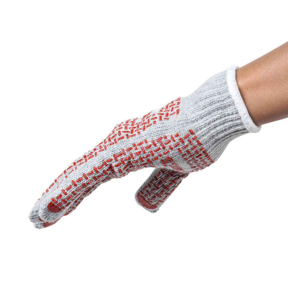 Guantes para trabajo de algodon con puntos de PVC