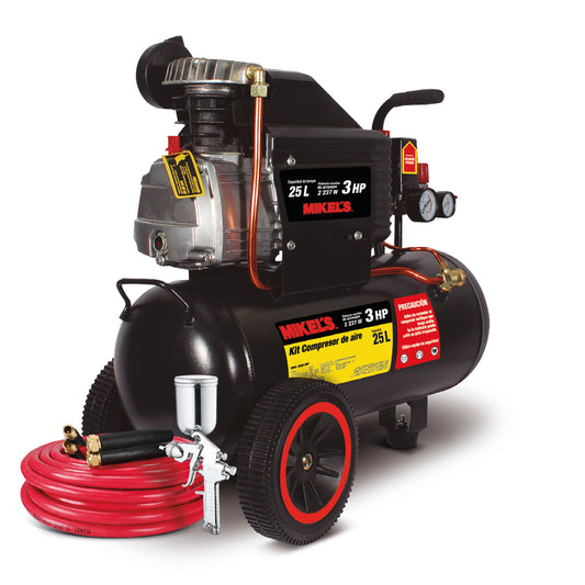 COMPRESOR DE AIRE 3HP CON KIT NEUMATICO