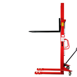 Montacargas hidraulico manual, 3 mts elevacion, (1 ton)