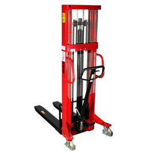 Montacargas hidraulico manual, 3 mts elevacion, (1 ton)