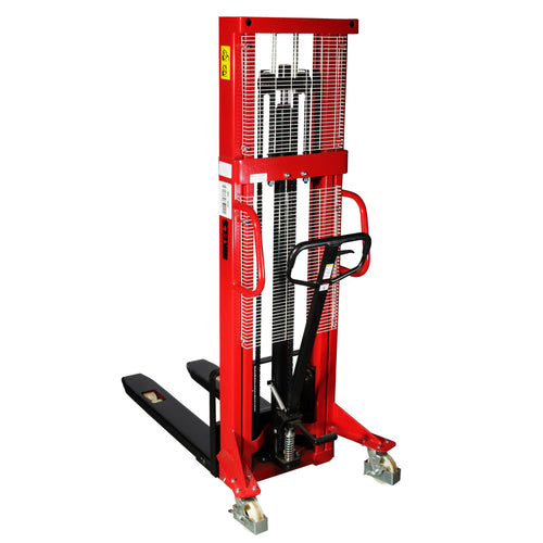 Montacargas hidraulico manual, 3 mts elevacion, (1 ton)