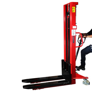 Montacargas hidraulico manual, 3 mts elevacion, (1 ton)
