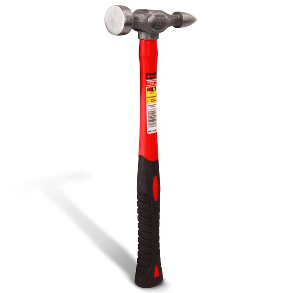 Martillo para laminero desabollador fino de bola, mango de fibra de vidrio (11 oz)