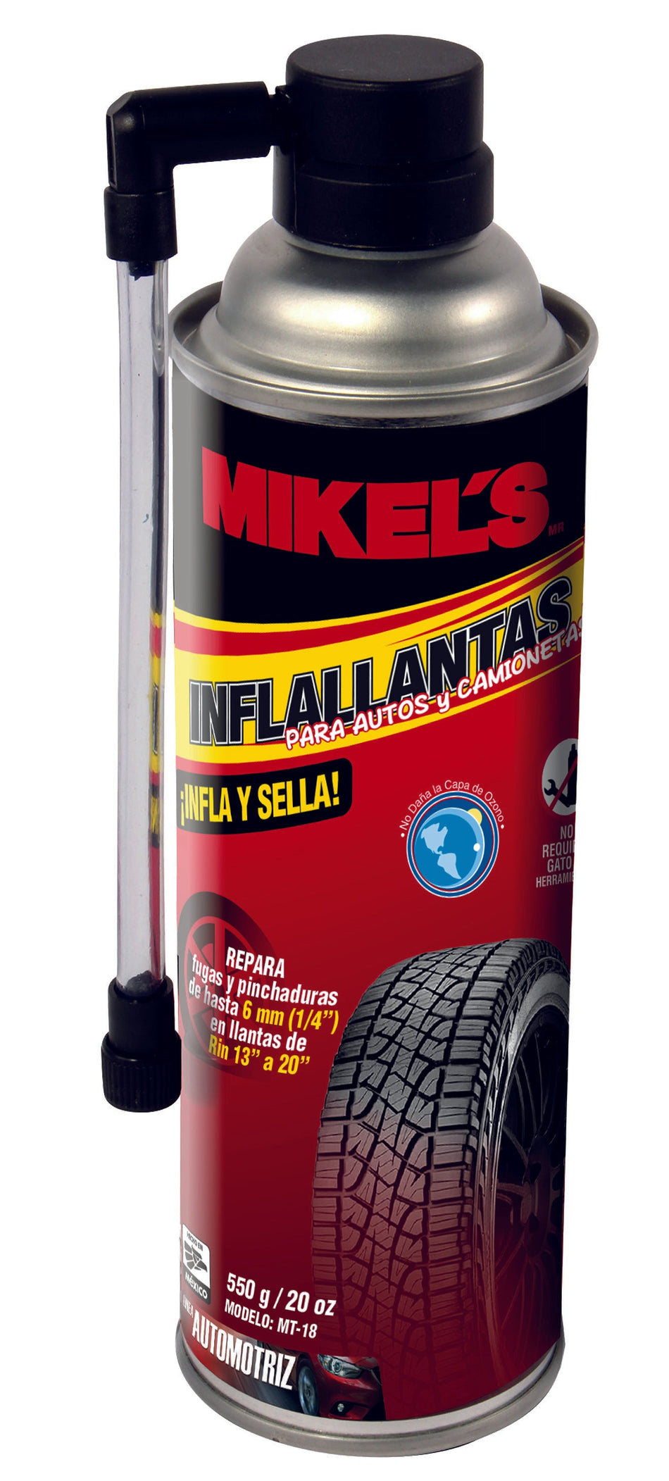 INFLALLANTAS PARA AUTOS Y CAMIONETAS 550 G / 20 OZ