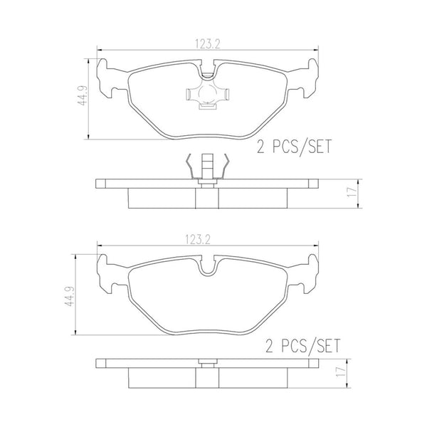 Balatas De Freno Trasera Para Bmw M3 1995-1999