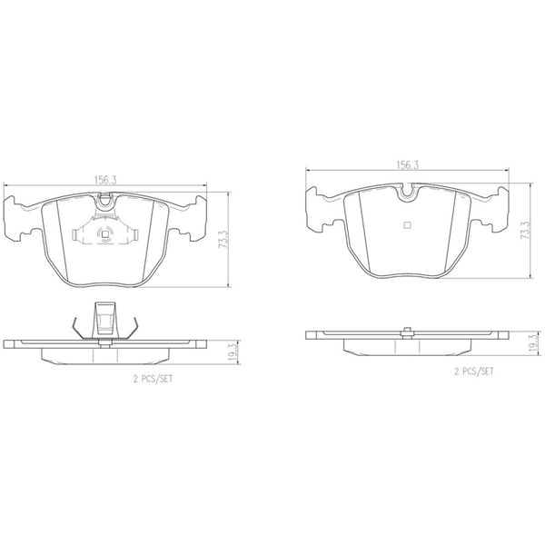 Balatas De Freno Delantera Para Bmw 530I 2001-2003