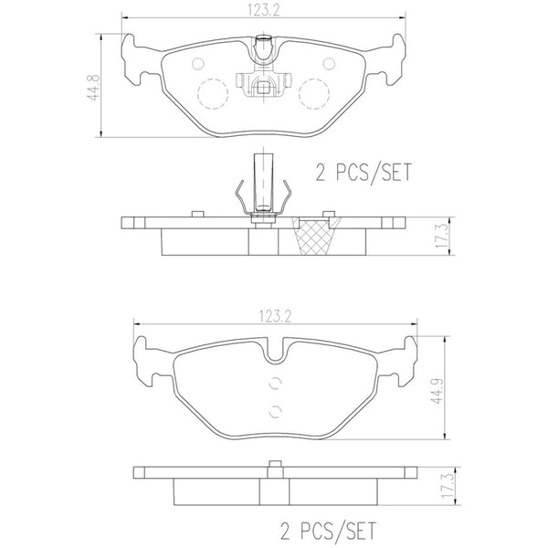 Balatas De Freno Trasera Para Bmw 323I 1998-1999
