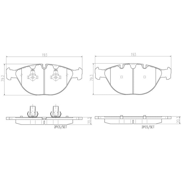 Balatas De Freno Delantera Para Bmw X5 2002-2006