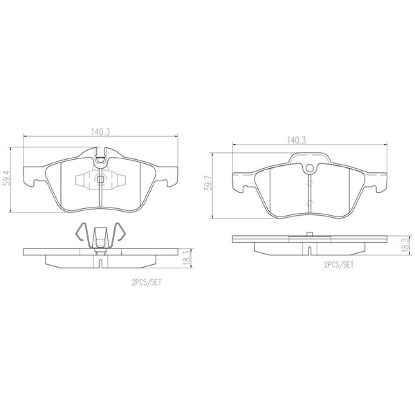 Balatas De Freno Delantera Para Mini Cooper 2002-2008