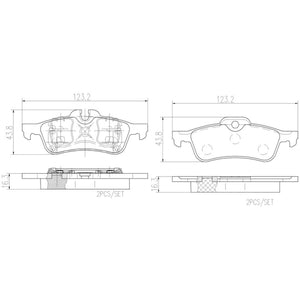 Balatas De Freno Trasera Para Mini Cooper 2002-2008