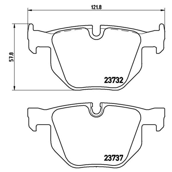 Balatas De Freno Trasera Para Bmw 525I 2004-2007