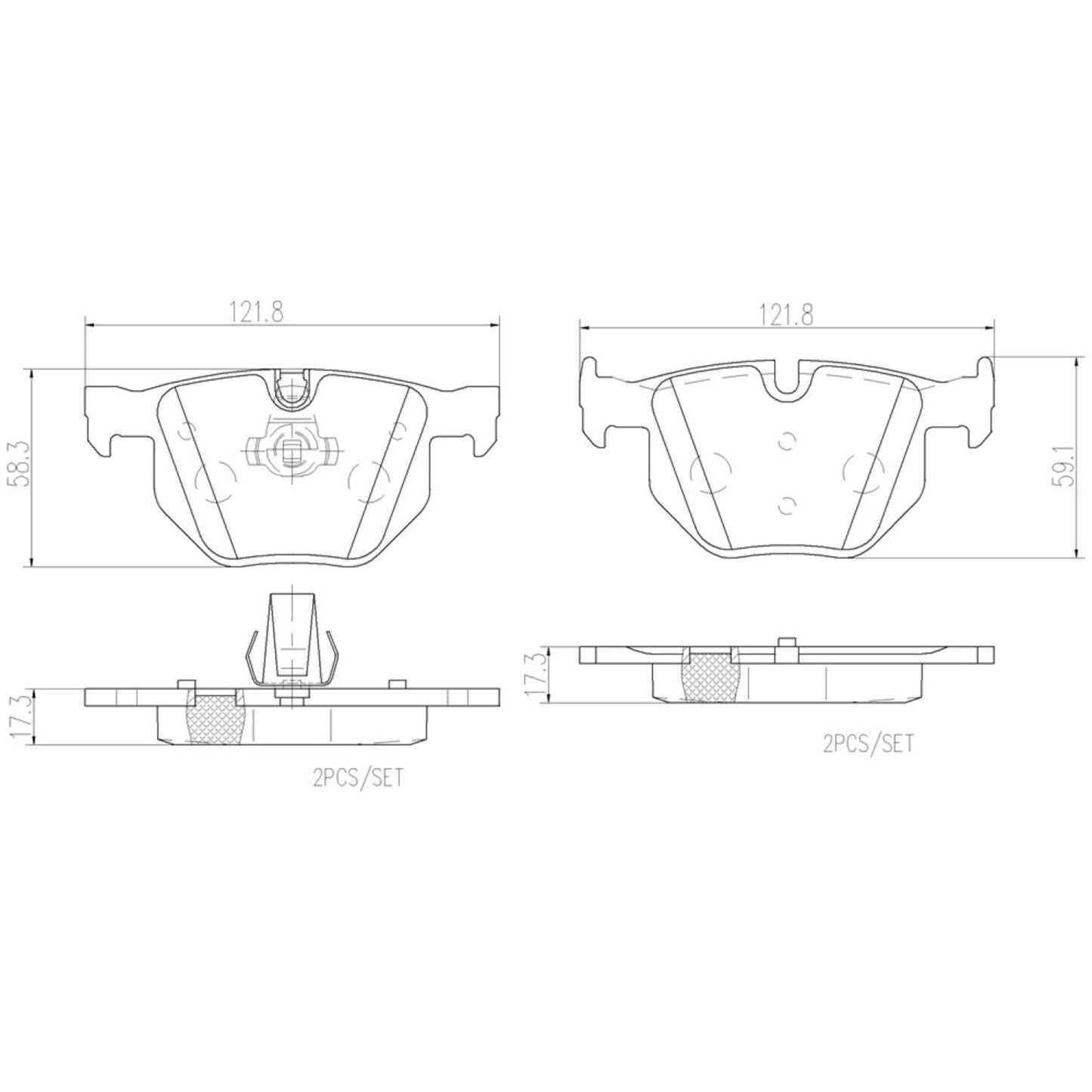 Balatas De Freno Trasera Para Bmw 525I 2004-2007