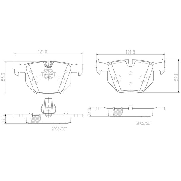 Balatas De Freno Trasera Para Bmw 525I 2004-2007