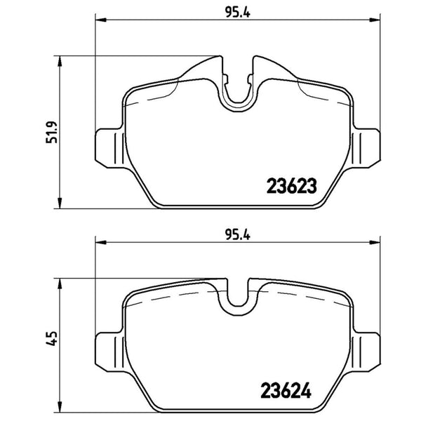 Balatas De Freno Trasera Para Bmw 120I 2007-2012