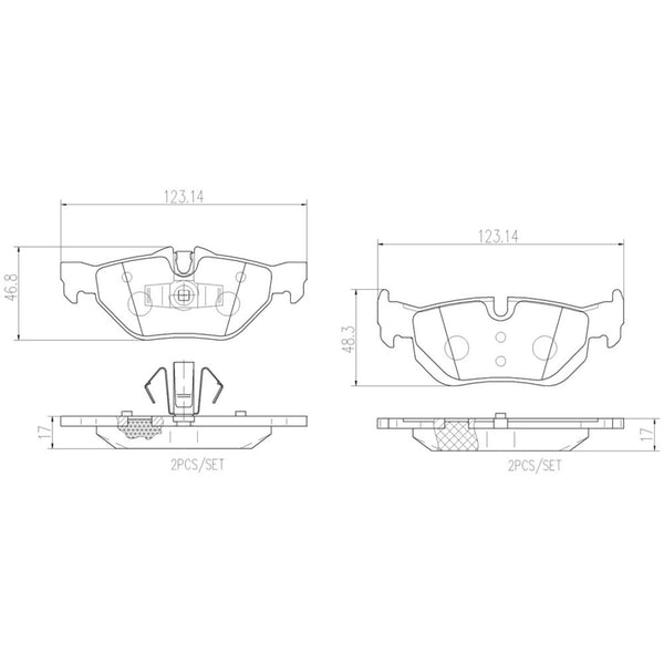 Balatas De Freno Trasera Para Bmw 120I 2007-2012