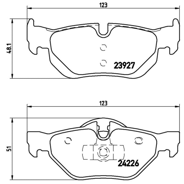 Balatas De Freno Trasera Para Bmw 120I 2007-2012