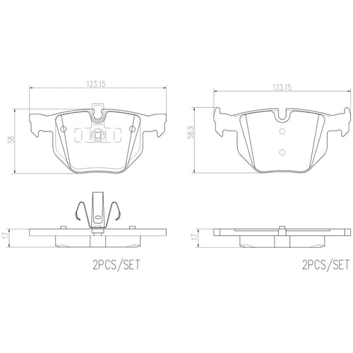 Balatas De Freno Trasera Para Bmw 330I 2006-2006