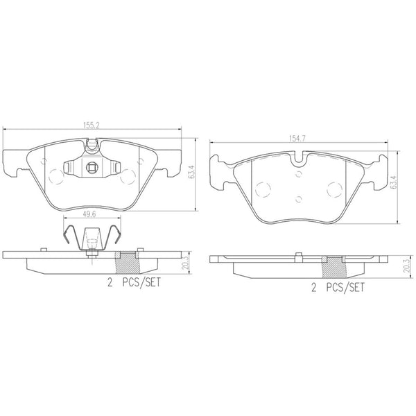 Balatas De Freno Delantera Para Bmw 120I 2007-2012