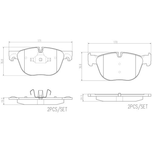 Balatas De Freno Delantera Para Bmw X5 2007-2018