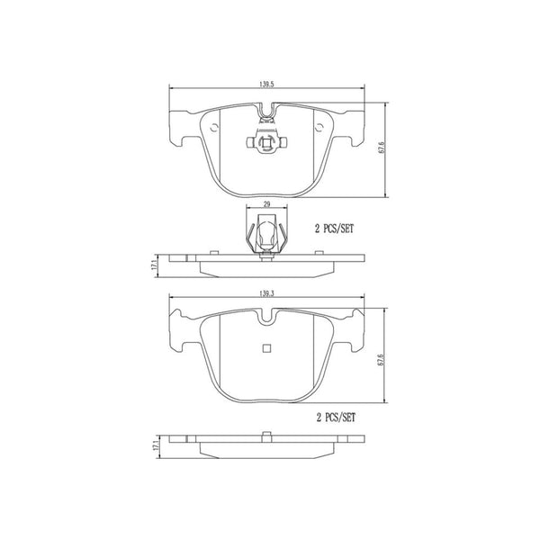 Balatas De Freno Trasera Para Bmw X6 2008-2019