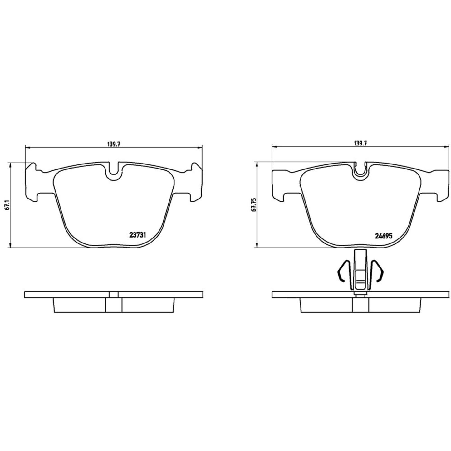 Balatas De Freno Trasera Para Bmw 750I 2009-2015