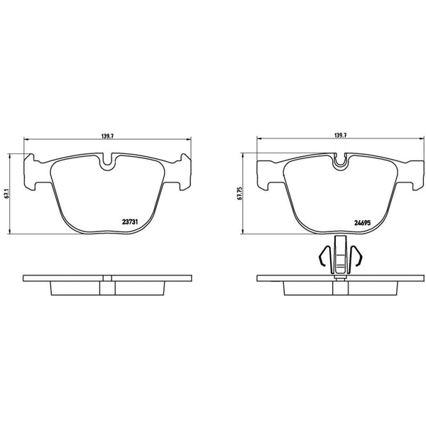 Balatas De Freno Trasera Para Bmw 750I 2009-2015