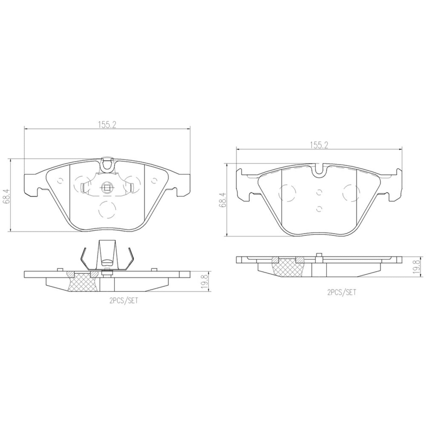 Balatas De Freno Delantera Para Bmw 745I 2002-2005