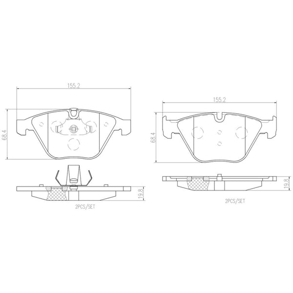 Balatas De Freno Delantera Para Bmw 745I 2002-2005