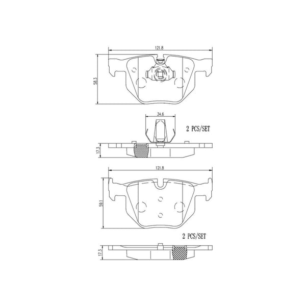 Balatas De Freno Trasera Para Bmw X5 2007-2018