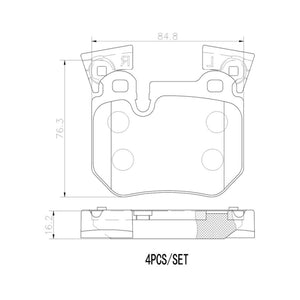 Balatas De Freno Trasera Para Bmw 135I 2009-2010