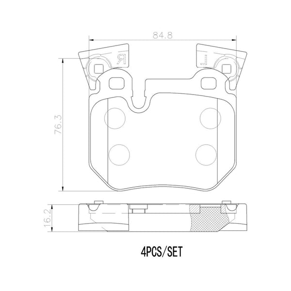 Balatas De Freno Trasera Para Bmw 135I 2009-2010