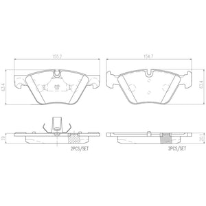 Balatas De Freno Delantera Para Bmw 528I 2011-2016