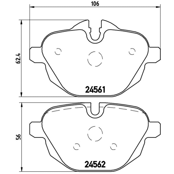 Balatas De Freno Trasera Para Bmw X3 2012-2014