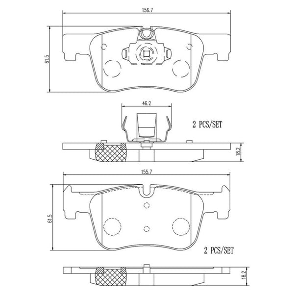 Balatas De Freno Delantera Para Bmw 320I 2012-2018