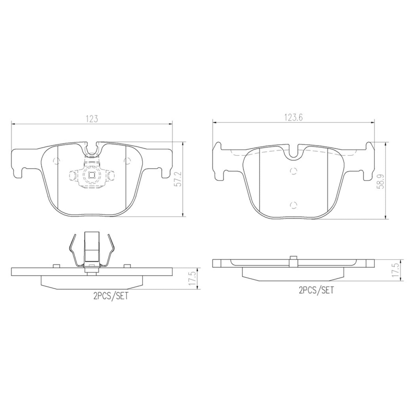 Balatas De Freno Trasera Para Bmw 335I 2012-2015