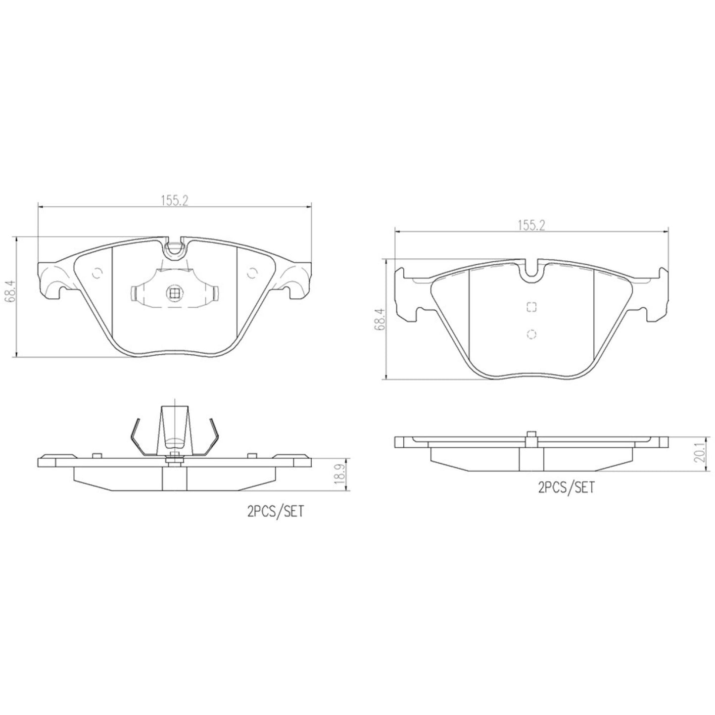 Balatas De Freno Delantera Para Bmw 535I 2011-2016