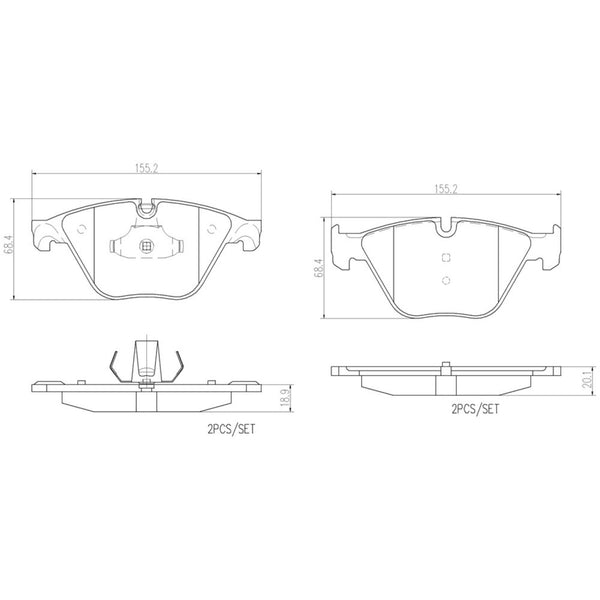Balatas De Freno Delantera Para Bmw 535I 2011-2016