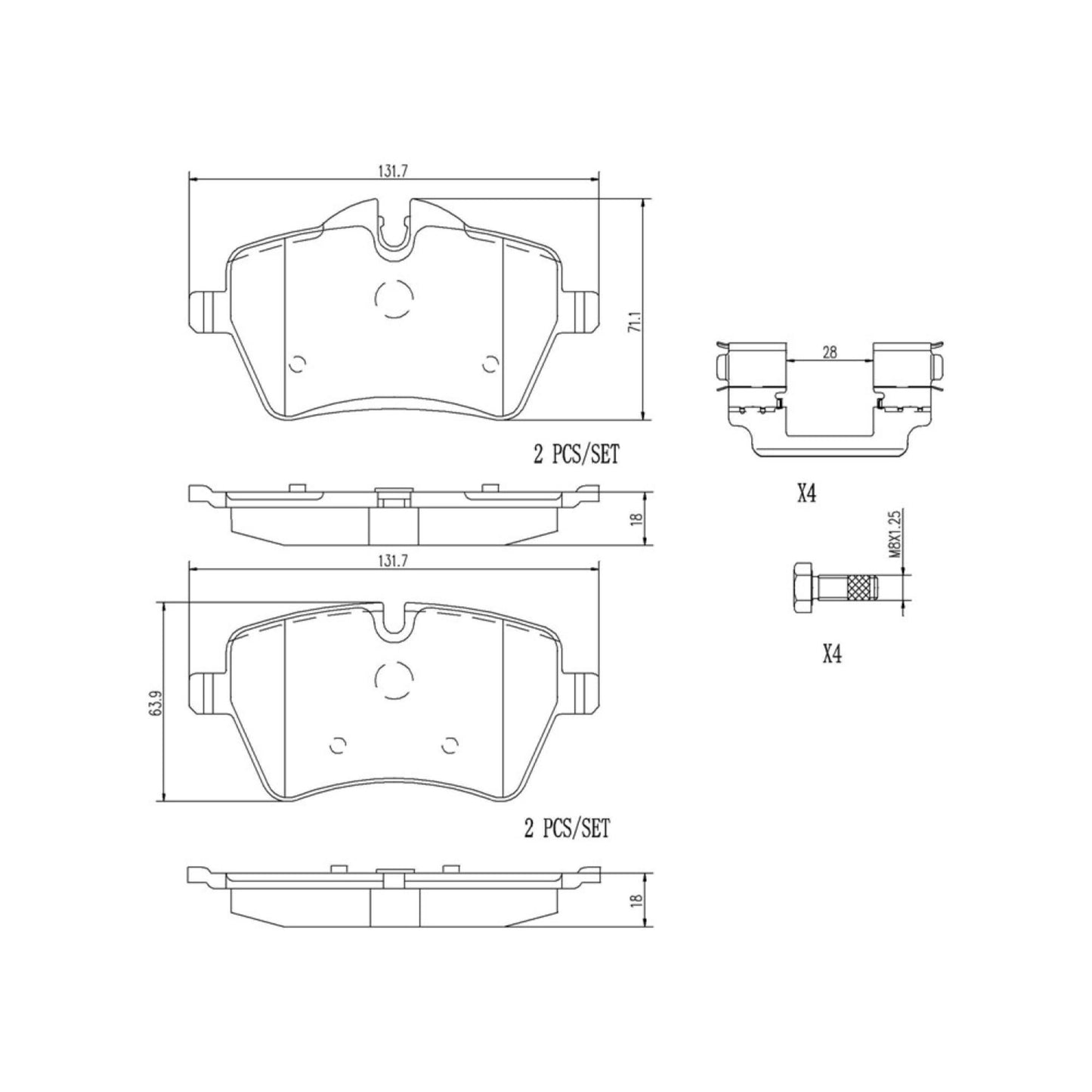Balatas De Freno Delantera Para Mini Cooper 2002-2012