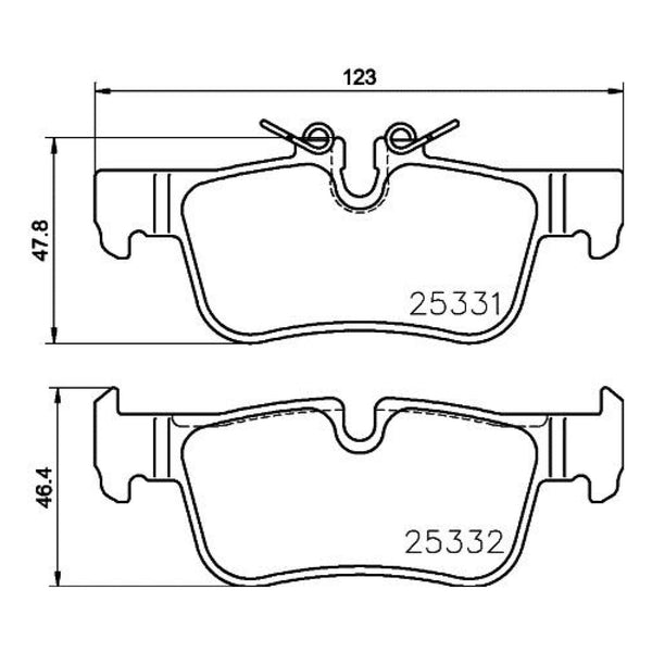 Balatas De Freno Trasera Para Mini Cooper 2014-2021