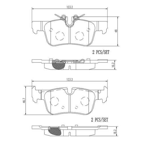 Balatas De Freno Trasera Para Mini Cooper 2014-2021