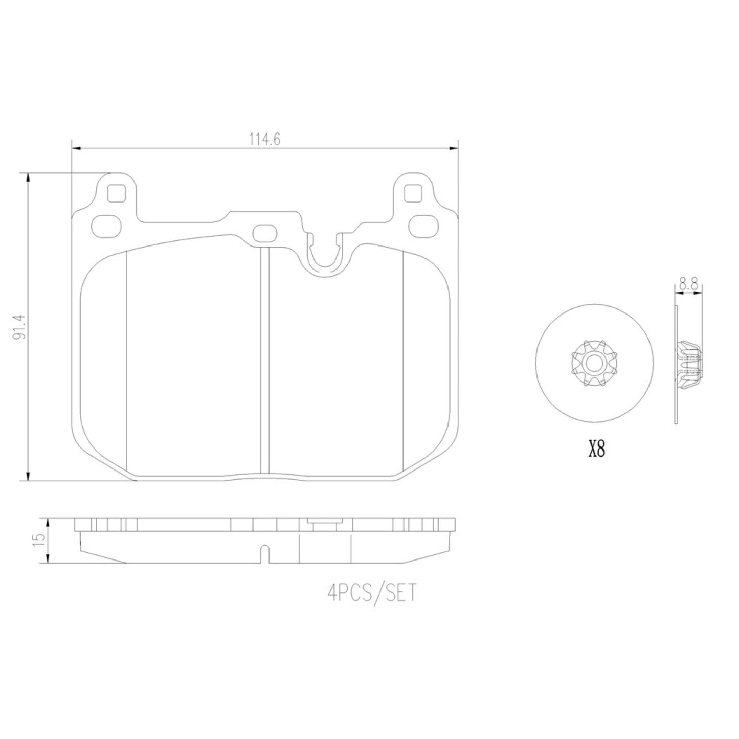 Balatas De Freno Delantera Para Mini Cooper 2013-2022