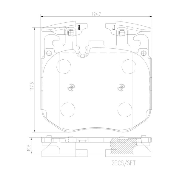 Balatas De Freno Delantera Para Bmw 750I 2016-2019