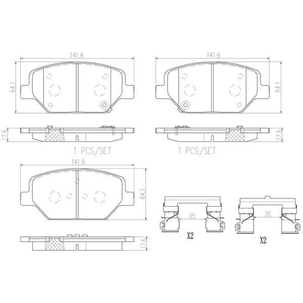 Balatas De Freno Delantera Para Chevrolet Camaro 2016-2020