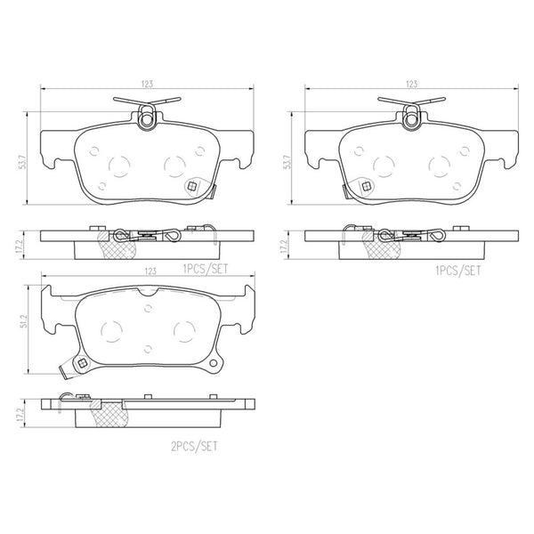 Balatas De Freno Trasera Para Buick Envision 2016-2020