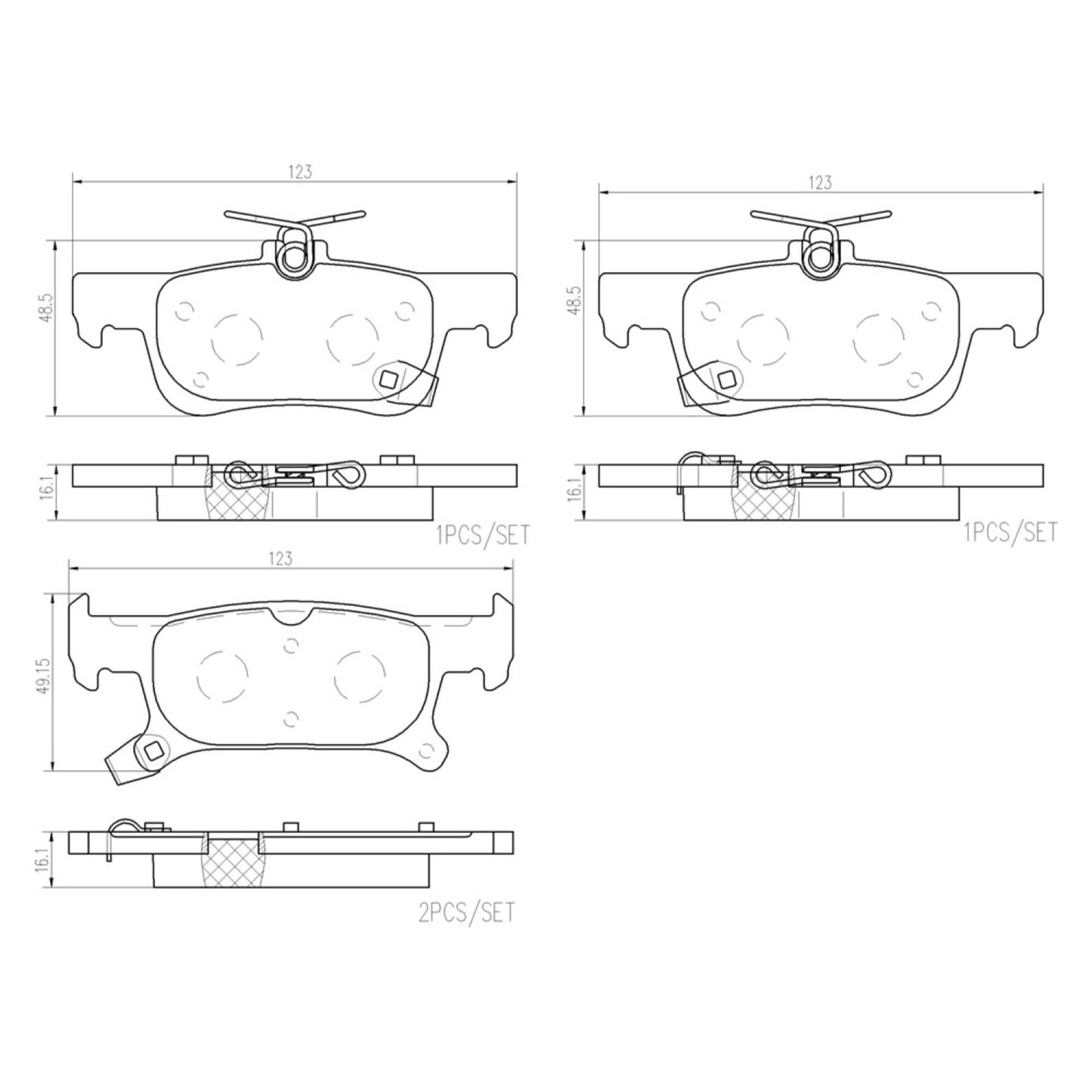 Balatas De Freno Trasera Para Buick Envision 2017-2019