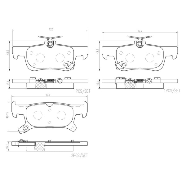 Balatas De Freno Trasera Para Buick Envision 2017-2019